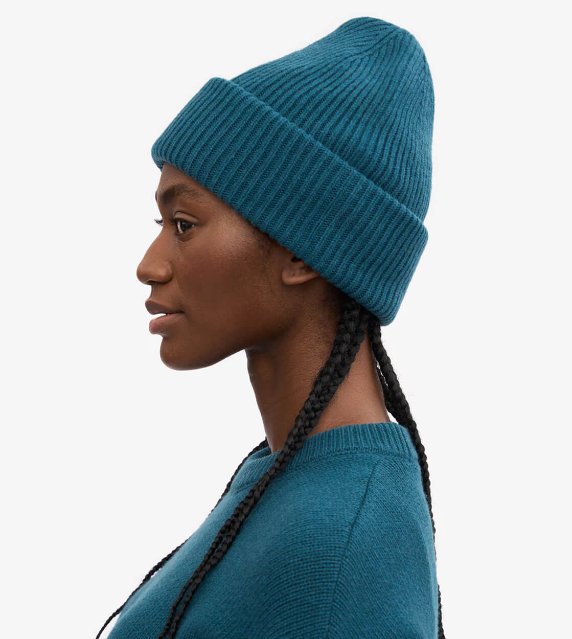 Colorful Standard Beanie Tall Merino Wool blue ocean green