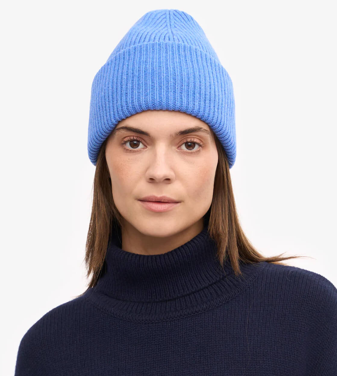 Colorful Standard Beanie Tall Merino Wool blue pacific