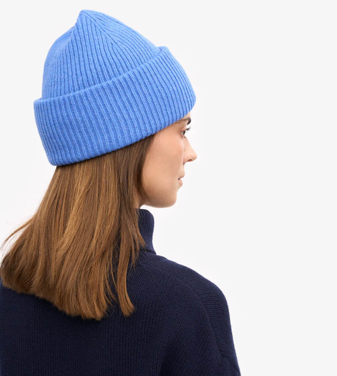 Colorful Standard Beanie Tall Merino Wool blue pacific