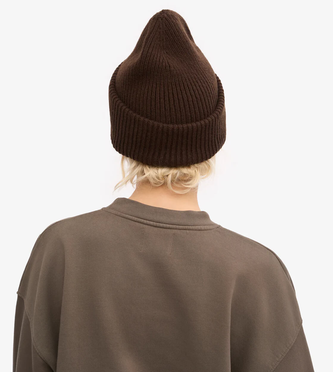 Colorful Standard Beanie Tall Merino Wool brown coffee