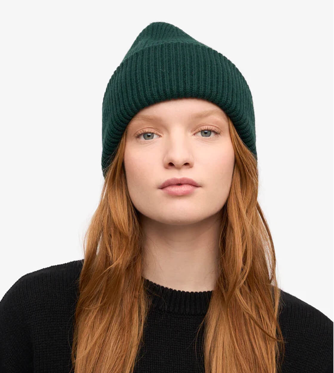 Colorful Standard Beanie Tall Merino Wool green emerald