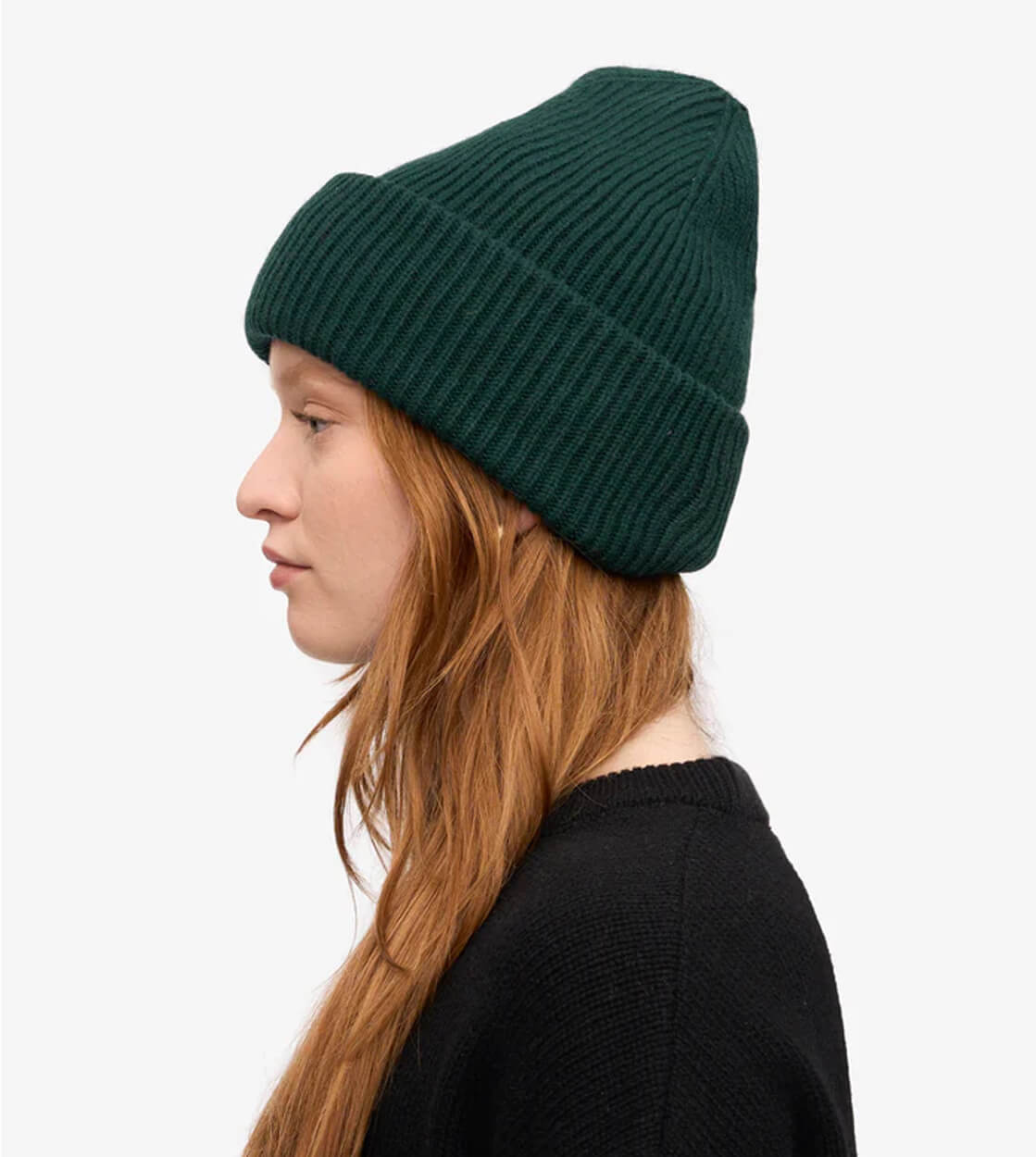 Colorful Standard Beanie Tall Merino Wool green emerald