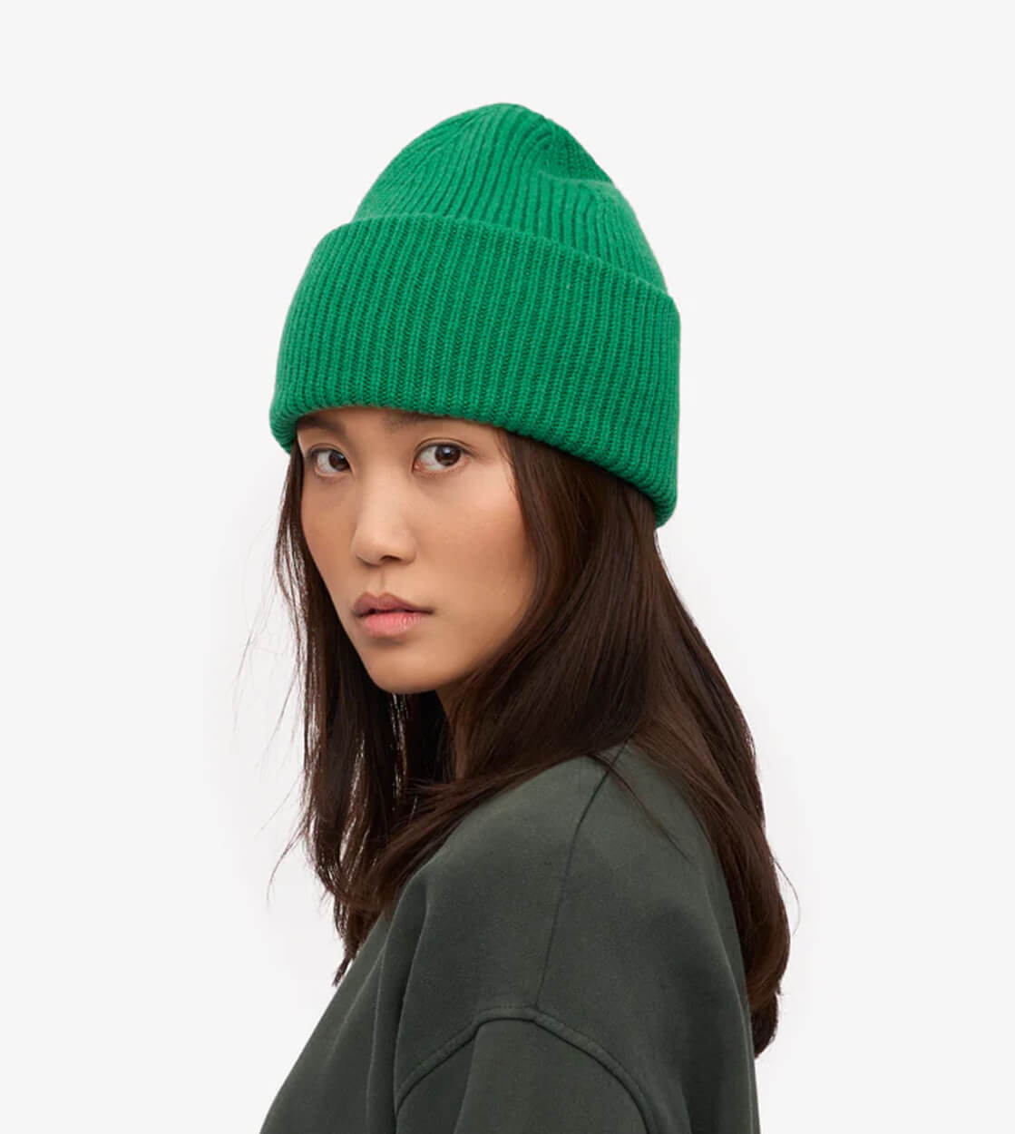 Colorful Standard Beanie Tall Merino Wool green kelly