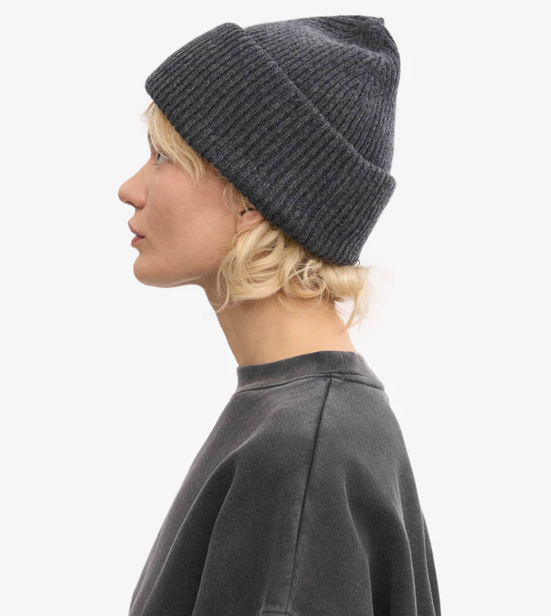 Colorful Standard Beanie Tall Merino Wool grey lava
