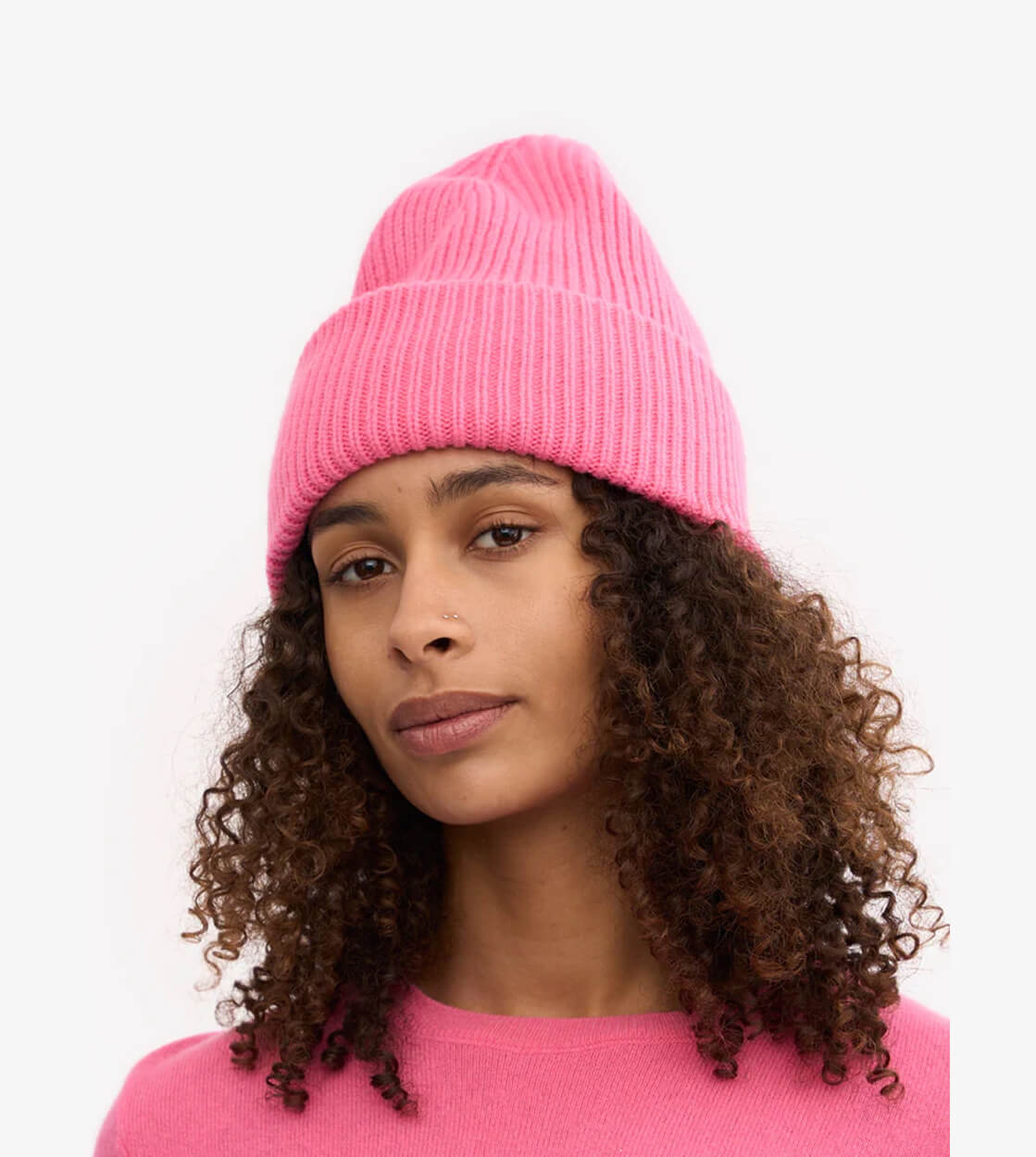 Colorful Standard Beanie Tall Merino Wool pink bubblegum
