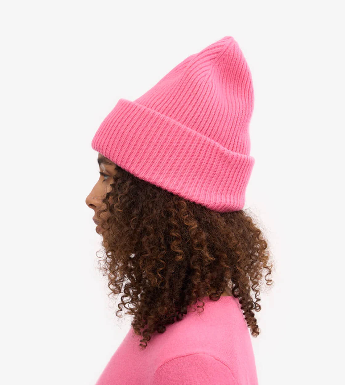 Colorful Standard Beanie Tall Merino Wool pink bubblegum