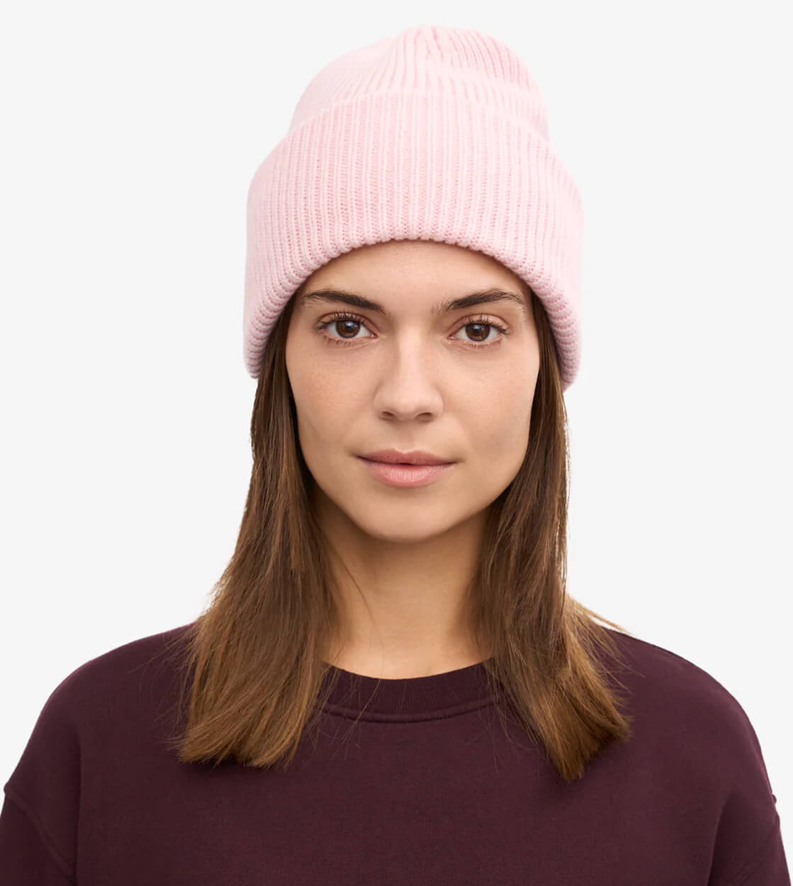 Colorful Standard Beanie Tall Merino Wool pink faded