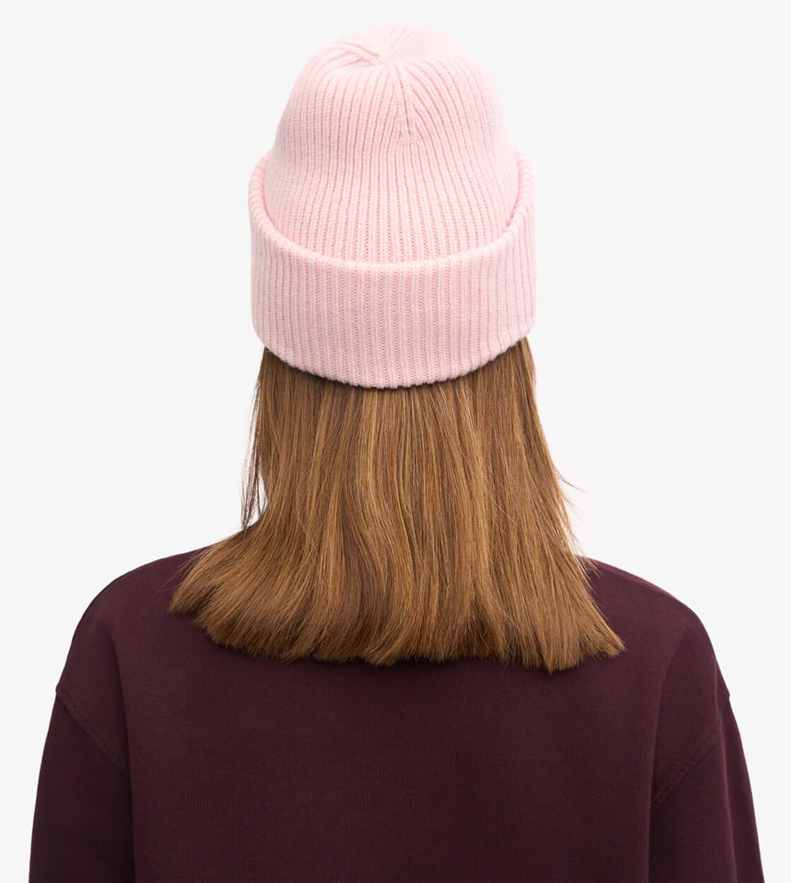 Colorful Standard Beanie Tall Merino Wool pink faded