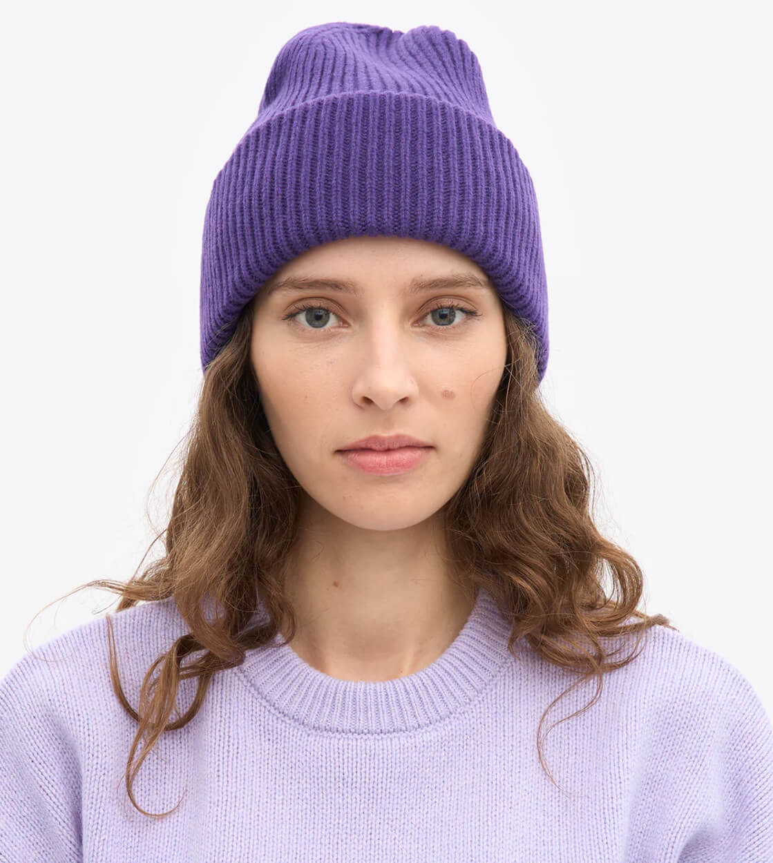 Colorful Standard Beanie Tall Merino Wool purple ultra violet