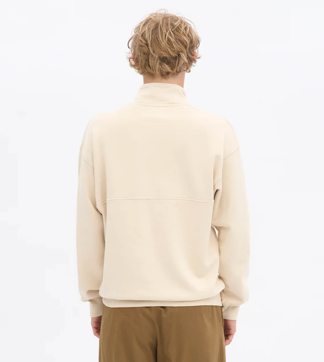 Colorful Standard Half Zip Sweater CS 1014 beige ivory white