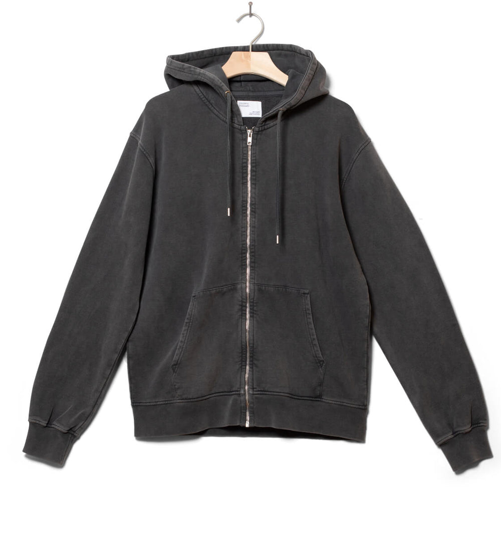 Colorful Standard Organic Zip Hood CS 1007 grey faded black