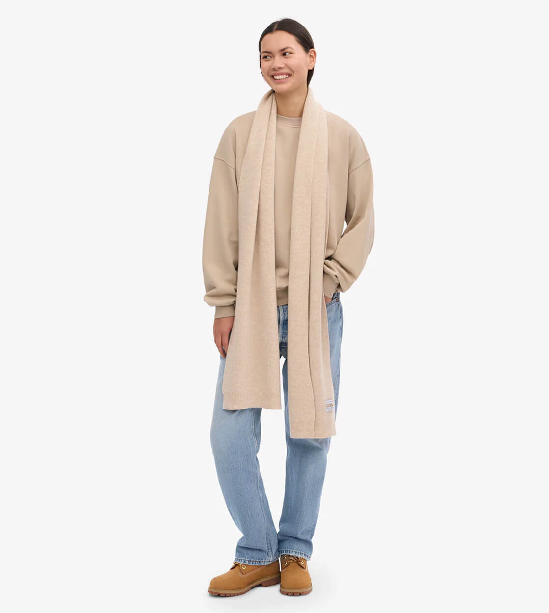 Colorful Standard Scarf Merino Wool beige ivory white