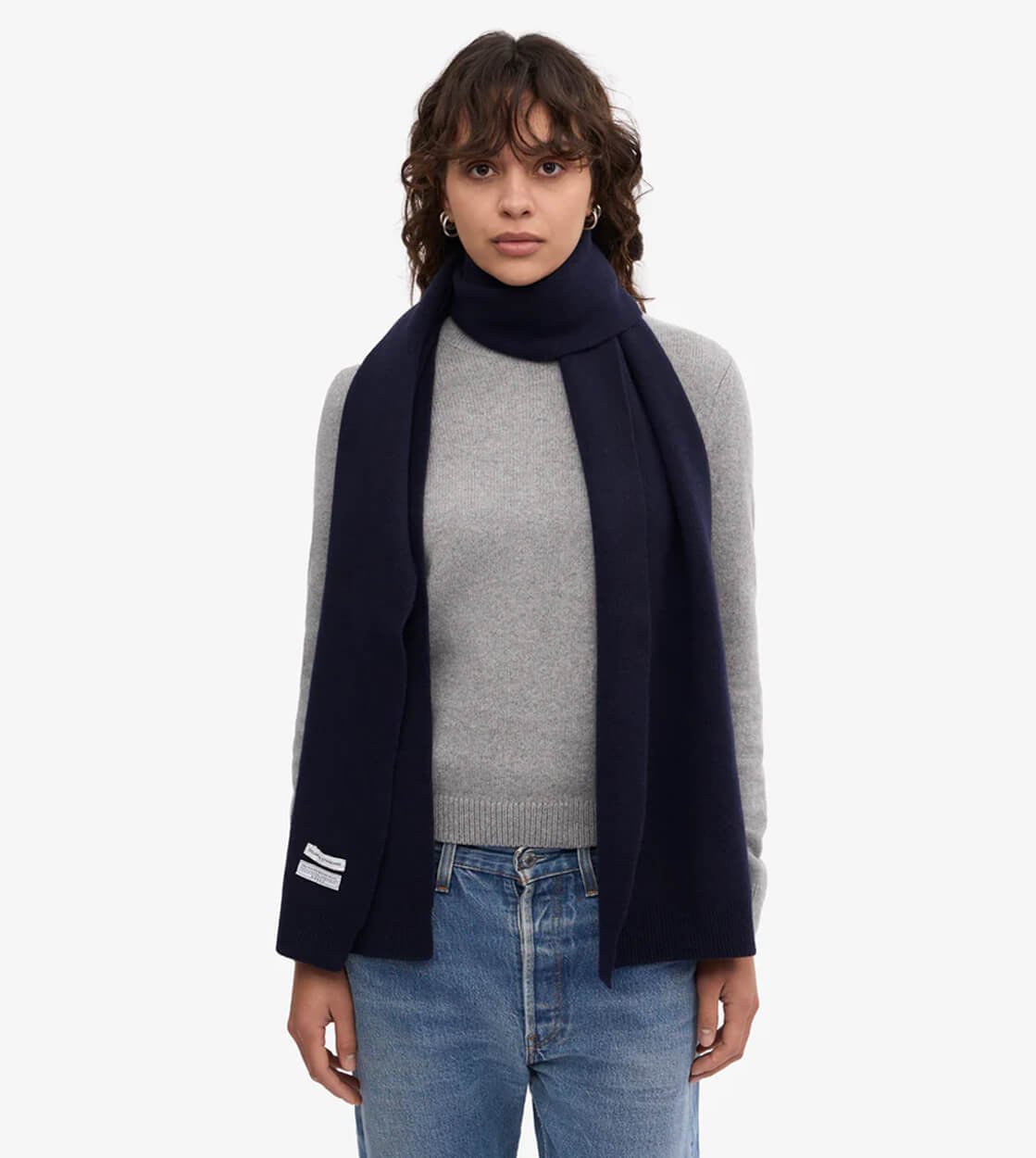Colorful Standard Scarf Merino Wool blue navy