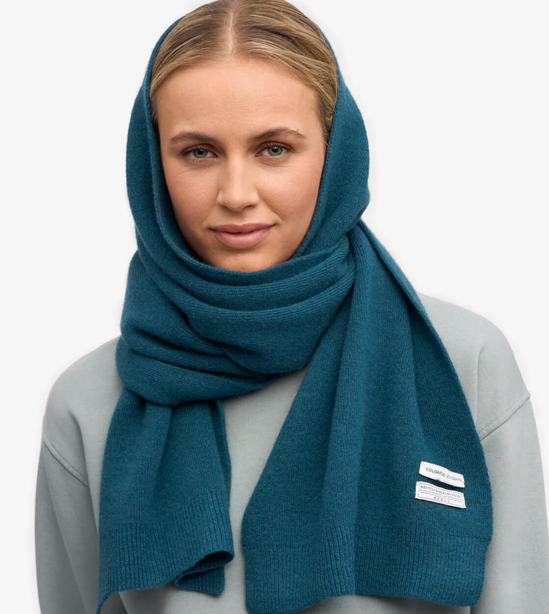 Colorful Standard Scarf Merino Wool blue ocean green