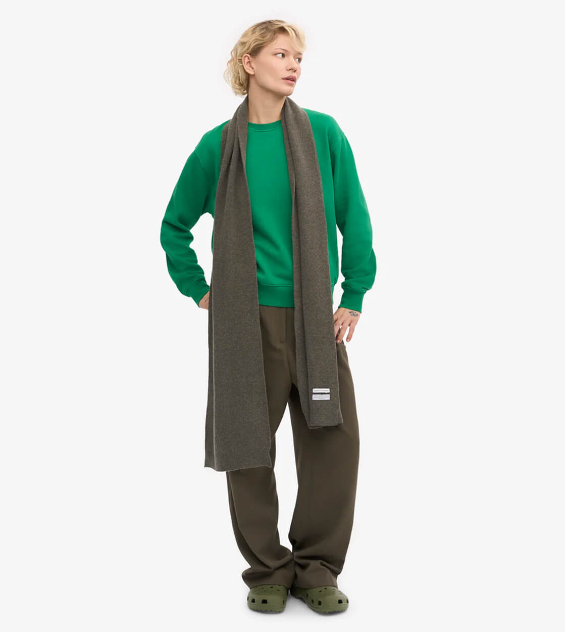 Colorful Standard Scarf Merino Wool green dusty olive