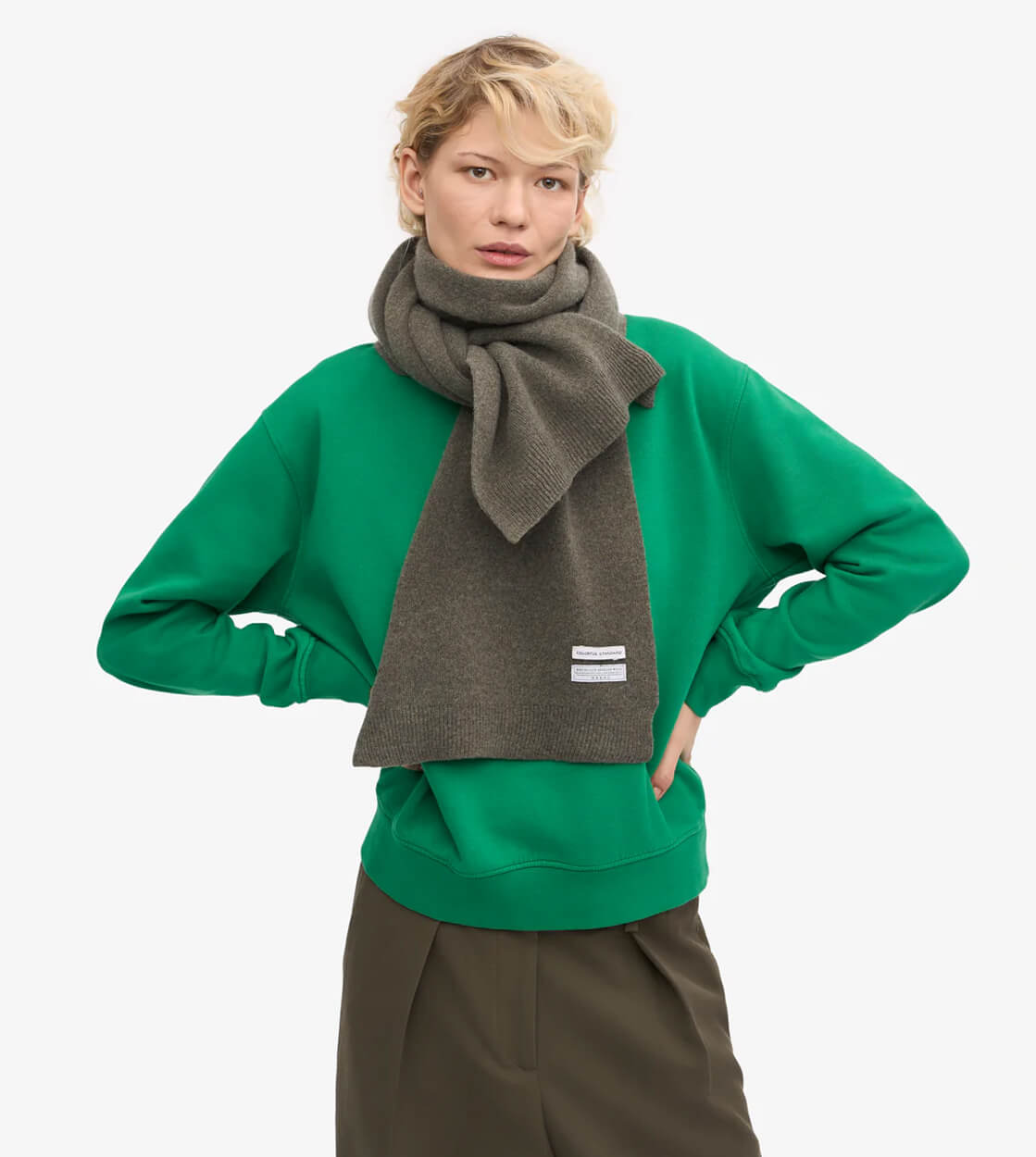Colorful Standard Scarf Merino Wool green dusty olive