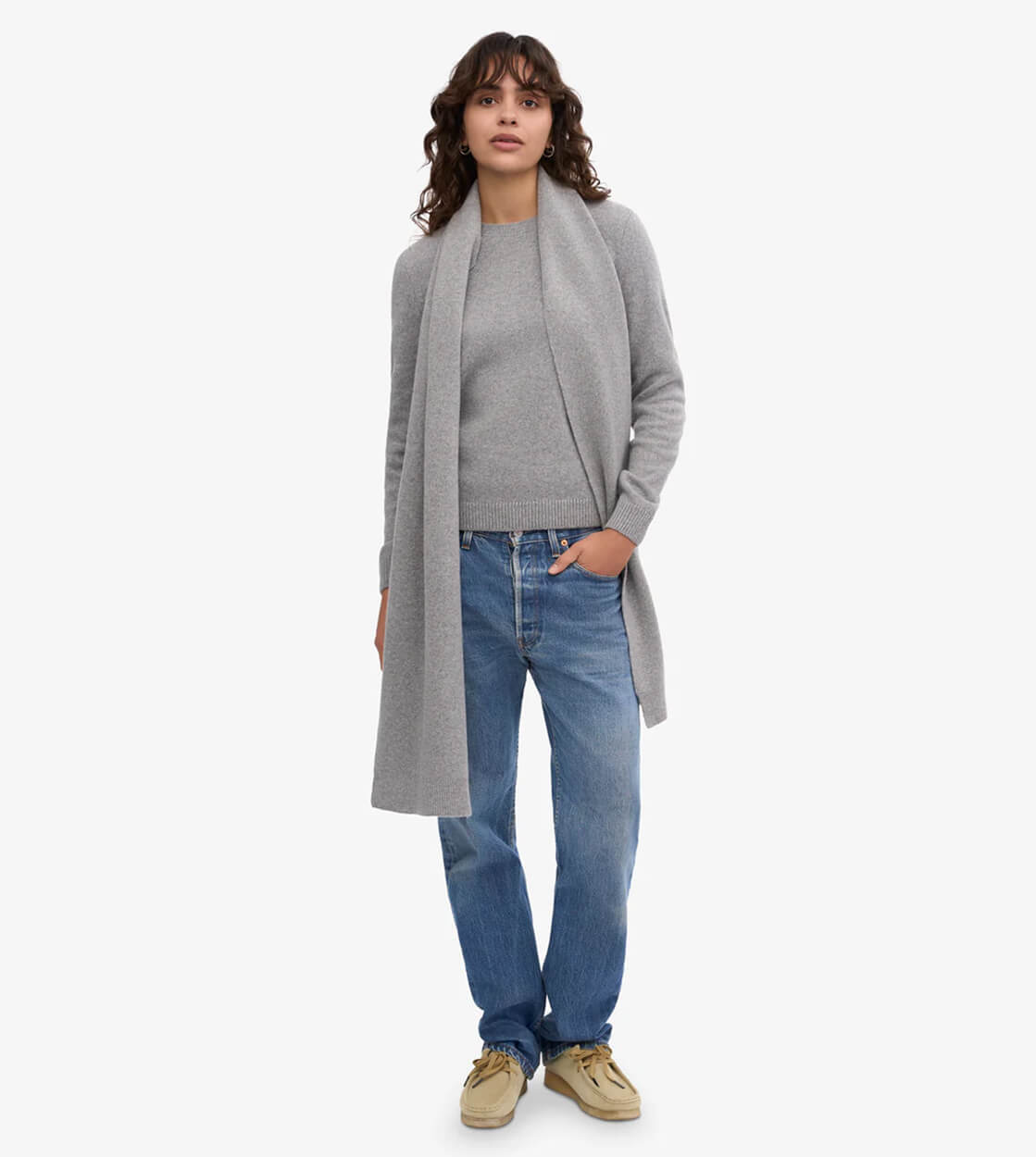 Colorful Standard Scarf Merino Wool grey heather