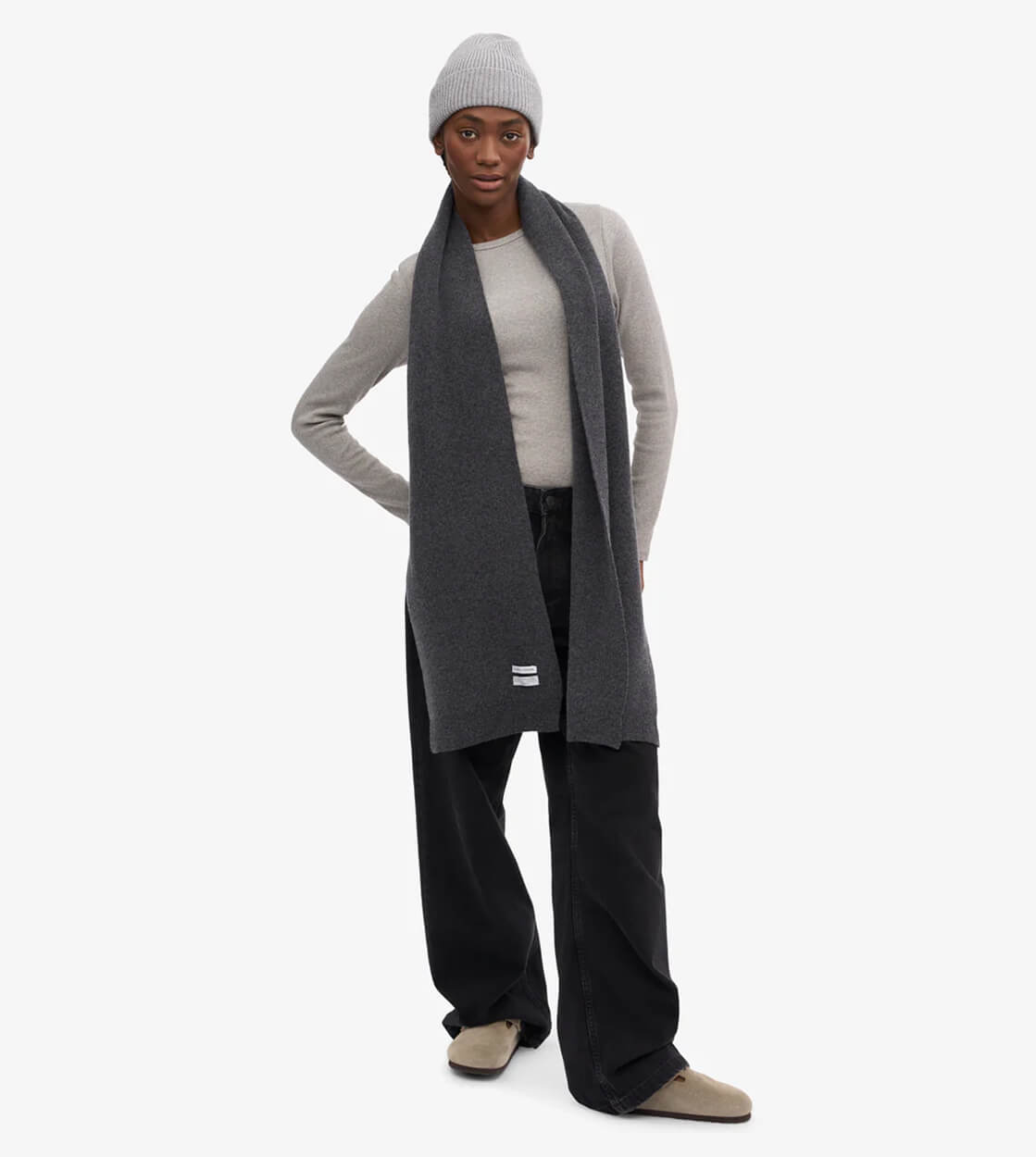 Colorful Standard Scarf Merino Wool grey lava