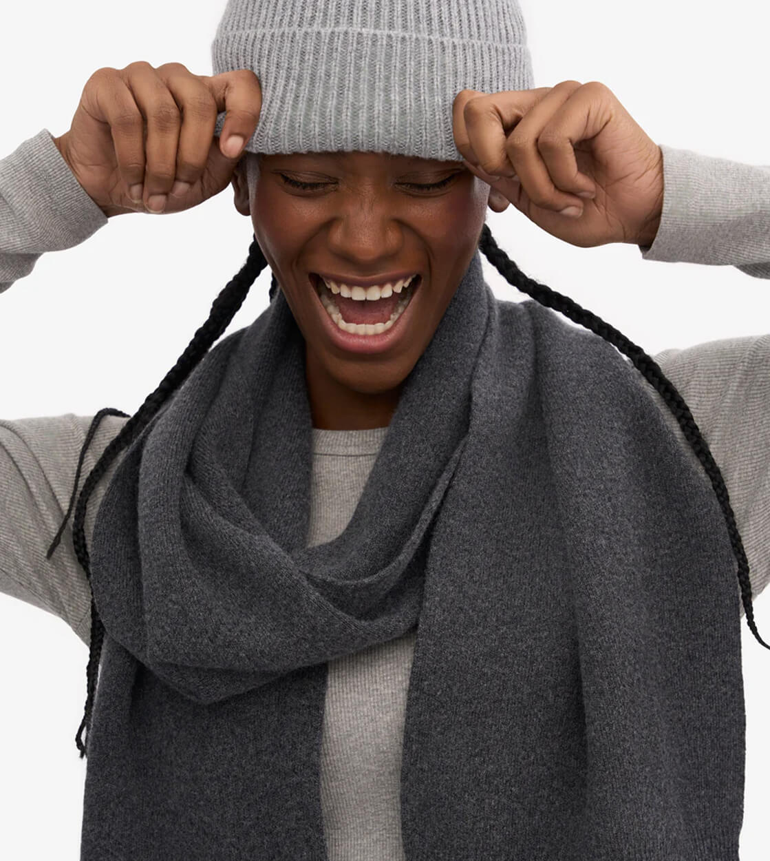 Colorful Standard Scarf Merino Wool grey lava