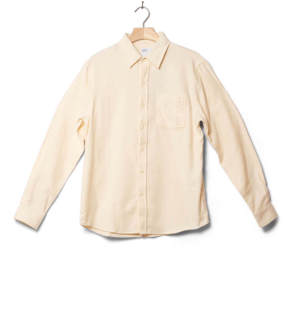 Colorful Standard Shirt Flannel CS 4006 beige white ivory