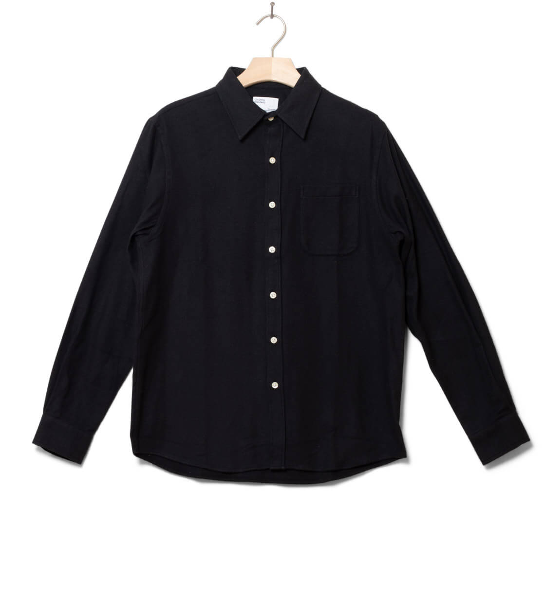 Colorful Standard Shirt Flannel CS 4006 black deep