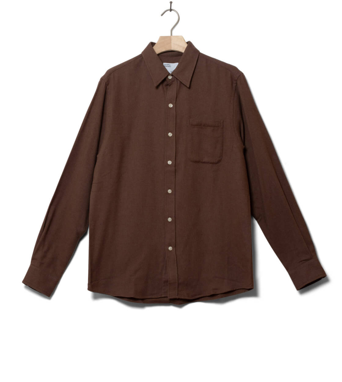 Colorful Standard Shirt Flannel CS 4006 brown cedar