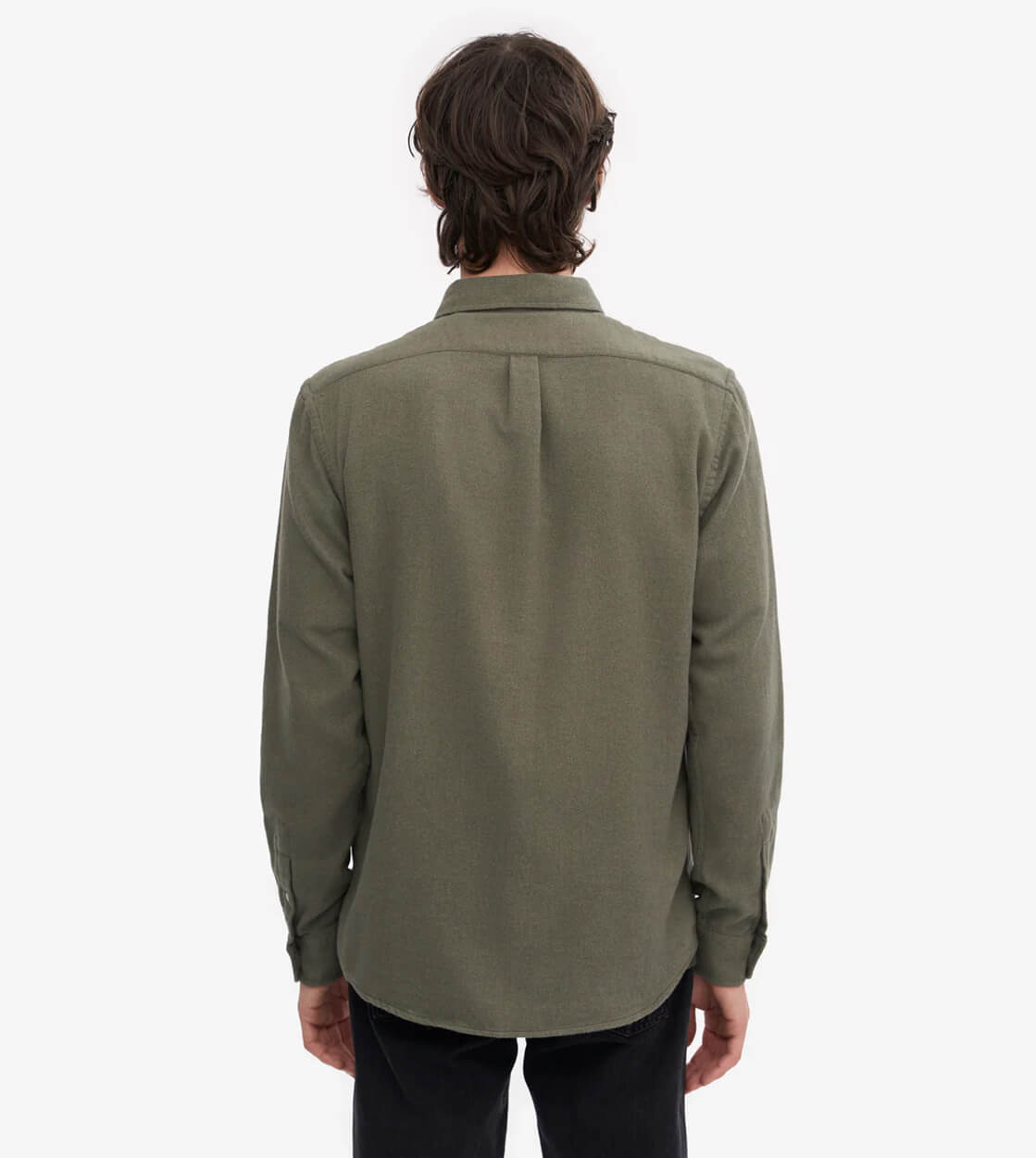 Colorful Standard Shirt Flannel CS 4006 green dusty olive