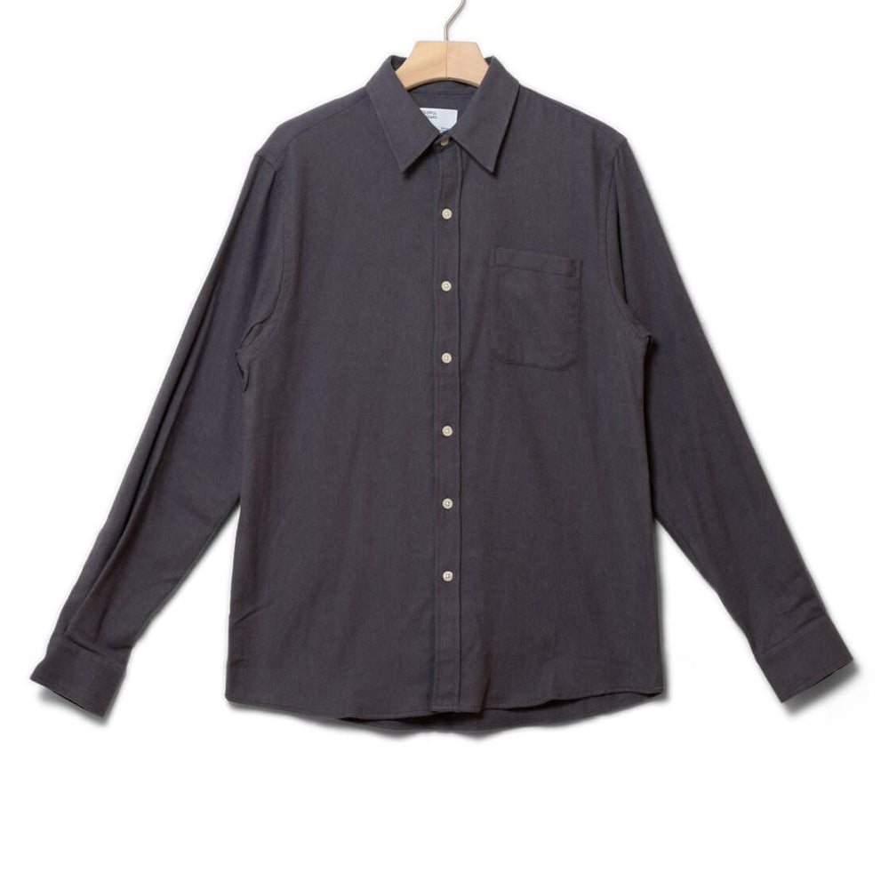 Colorful Standard Shirt Flannel CS 4006 grey lava