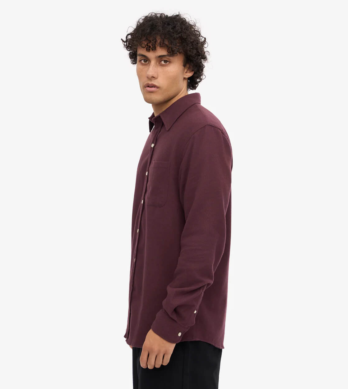 Colorful Standard Shirt Flannel CS 4006 red oxblood