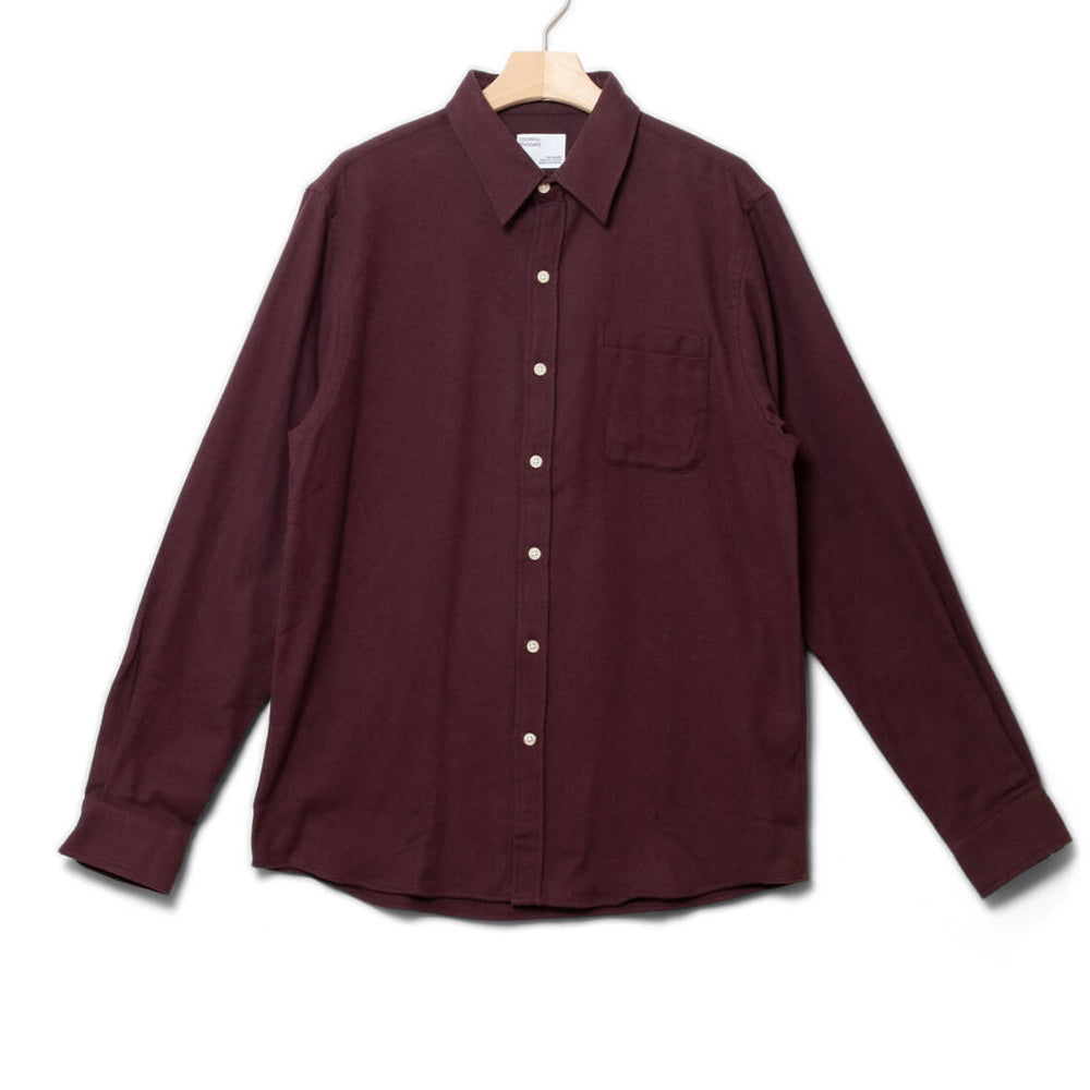 Colorful Standard Shirt Flannel CS 4006 red oxblood