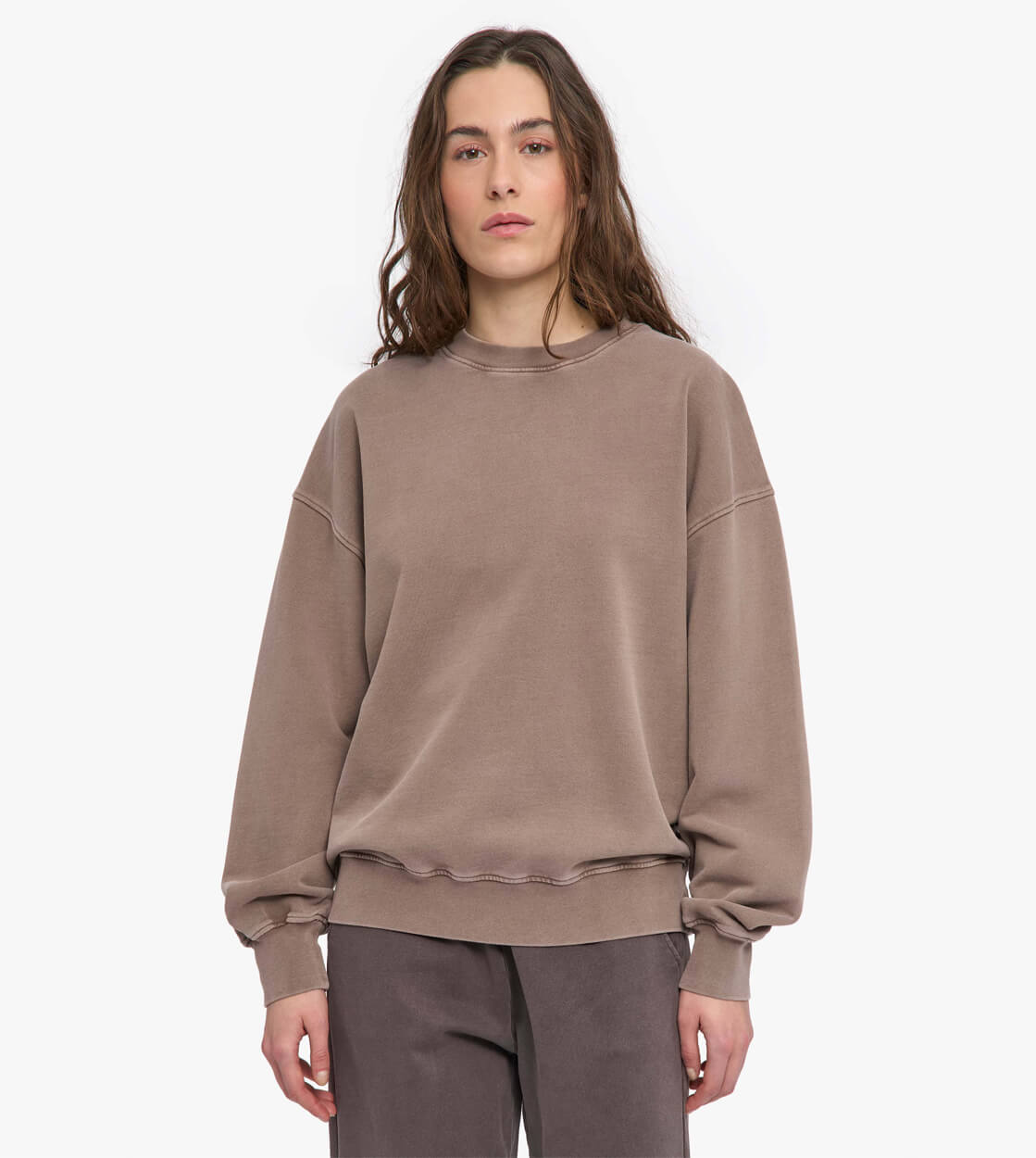 Colorful Standard W Sweater Oversized CS1012 brown faded khaki