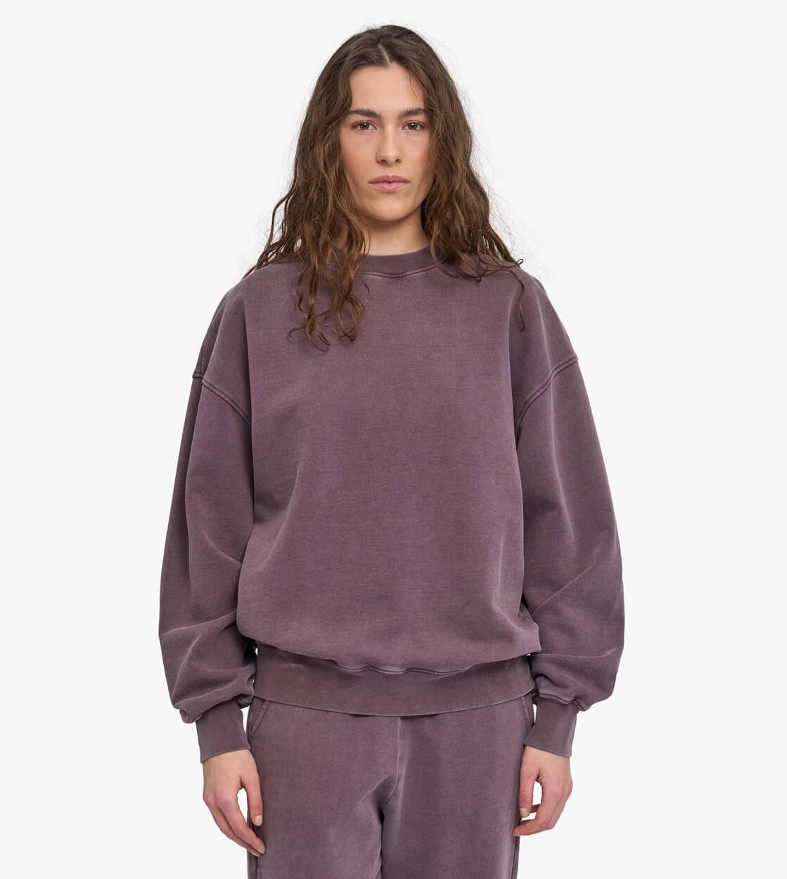 Colorful Standard W Sweater Oversized CS1012 purple faded grape