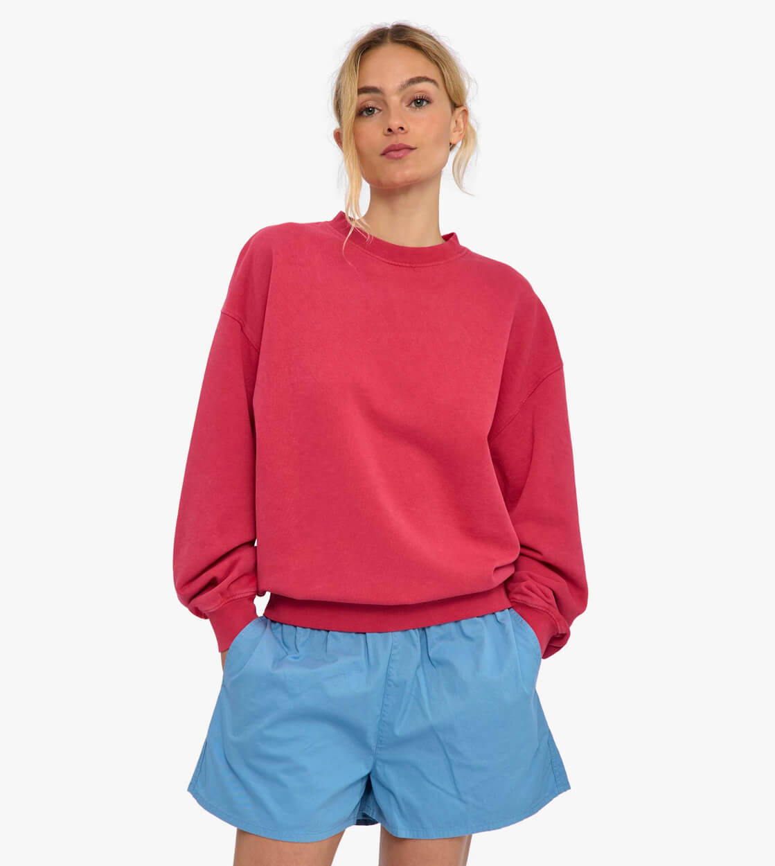 Colorful Standard W Sweater Oversized CS1012 red faded
