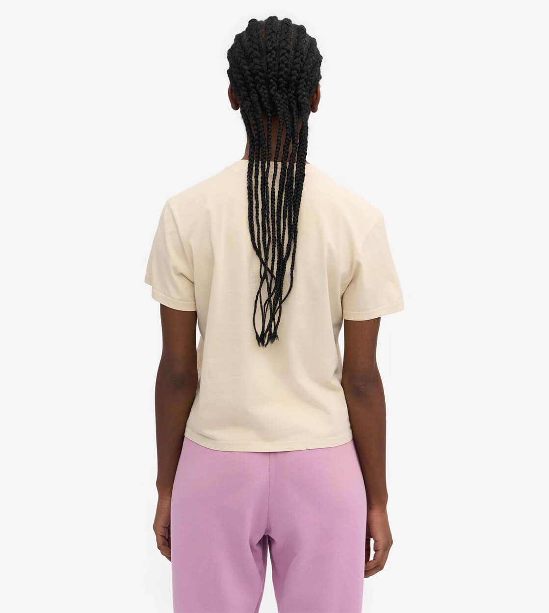Colorful Standard W T-Shirt Boxy Crop CS2057 beige ivory white