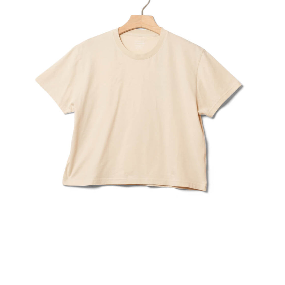 Colorful Standard W T-Shirt Boxy Crop CS2057 beige ivory white