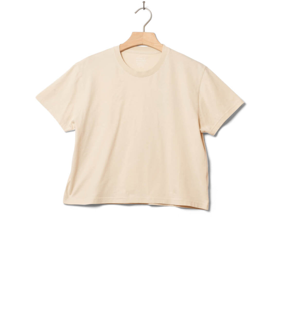 Colorful Standard W T-Shirt Boxy Crop CS2057 beige ivory white