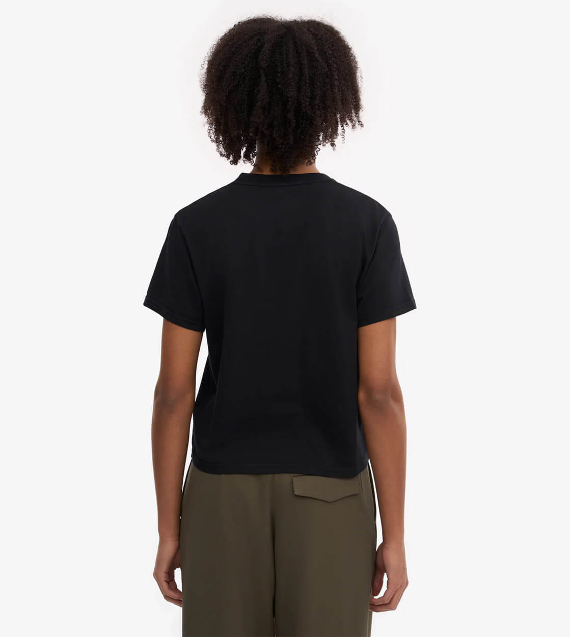 Colorful Standard W T-Shirt Boxy Crop CS2057 black deep