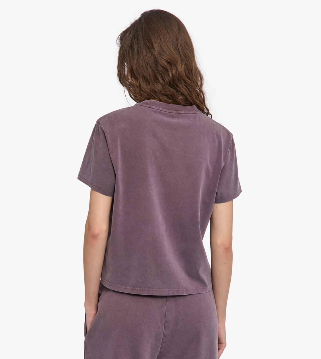 Colorful Standard W T-Shirt Boxy Crop CS2057 purple faded grape