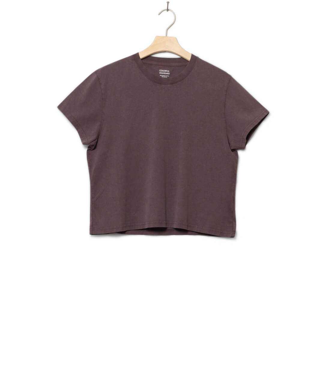 Colorful Standard W T-Shirt Boxy Crop CS2057 purple faded grape