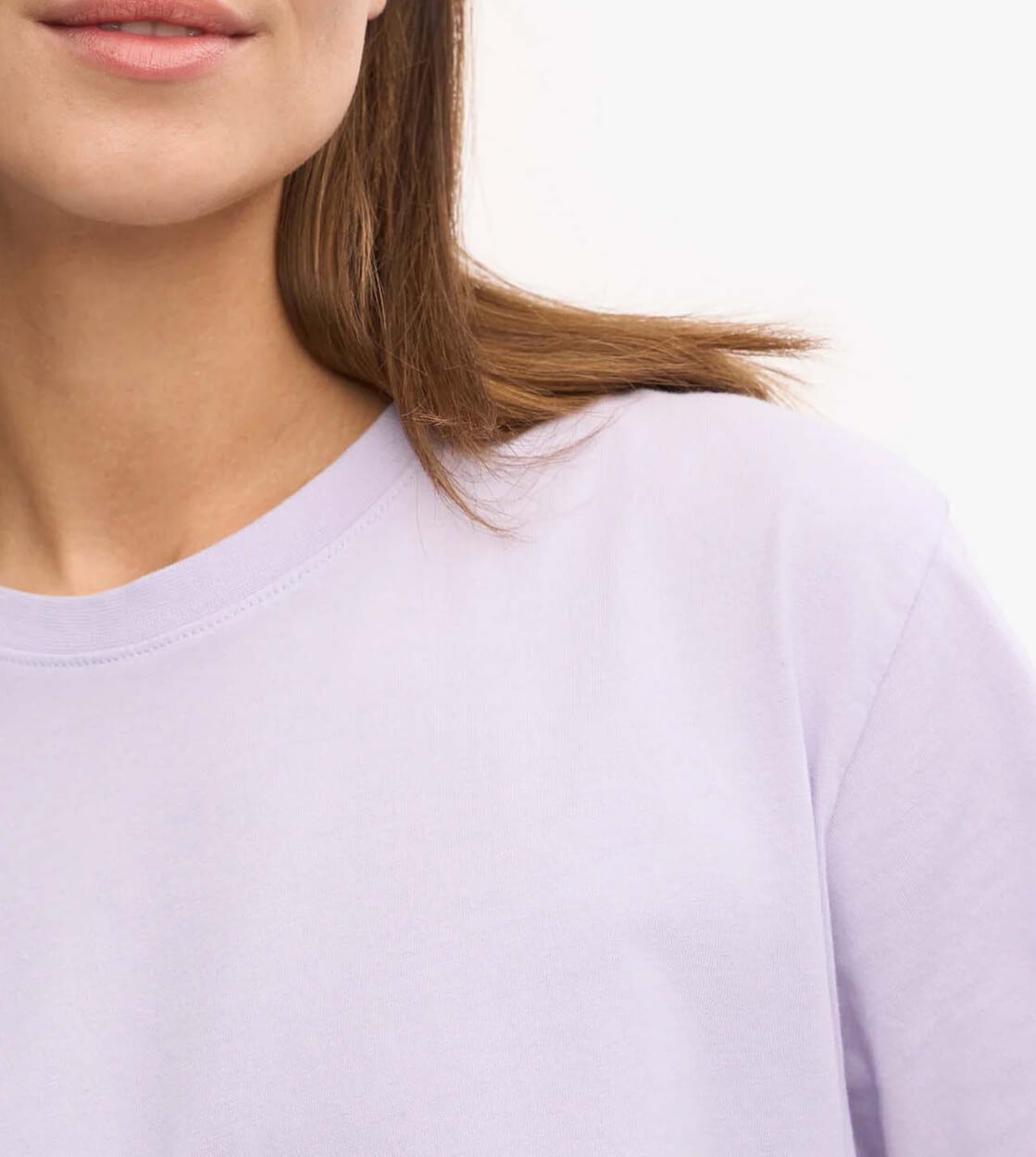 Colorful Standard W T-Shirt Boxy Crop CS2057 purple soft lavender