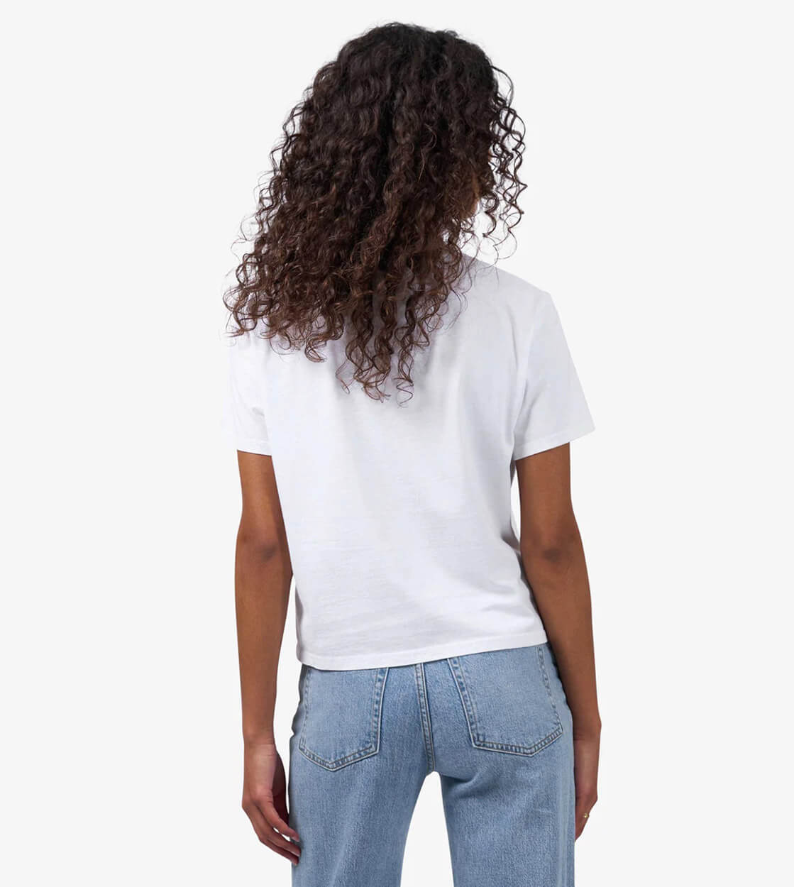 Colorful Standard W T-Shirt Boxy Crop CS2057 white optical