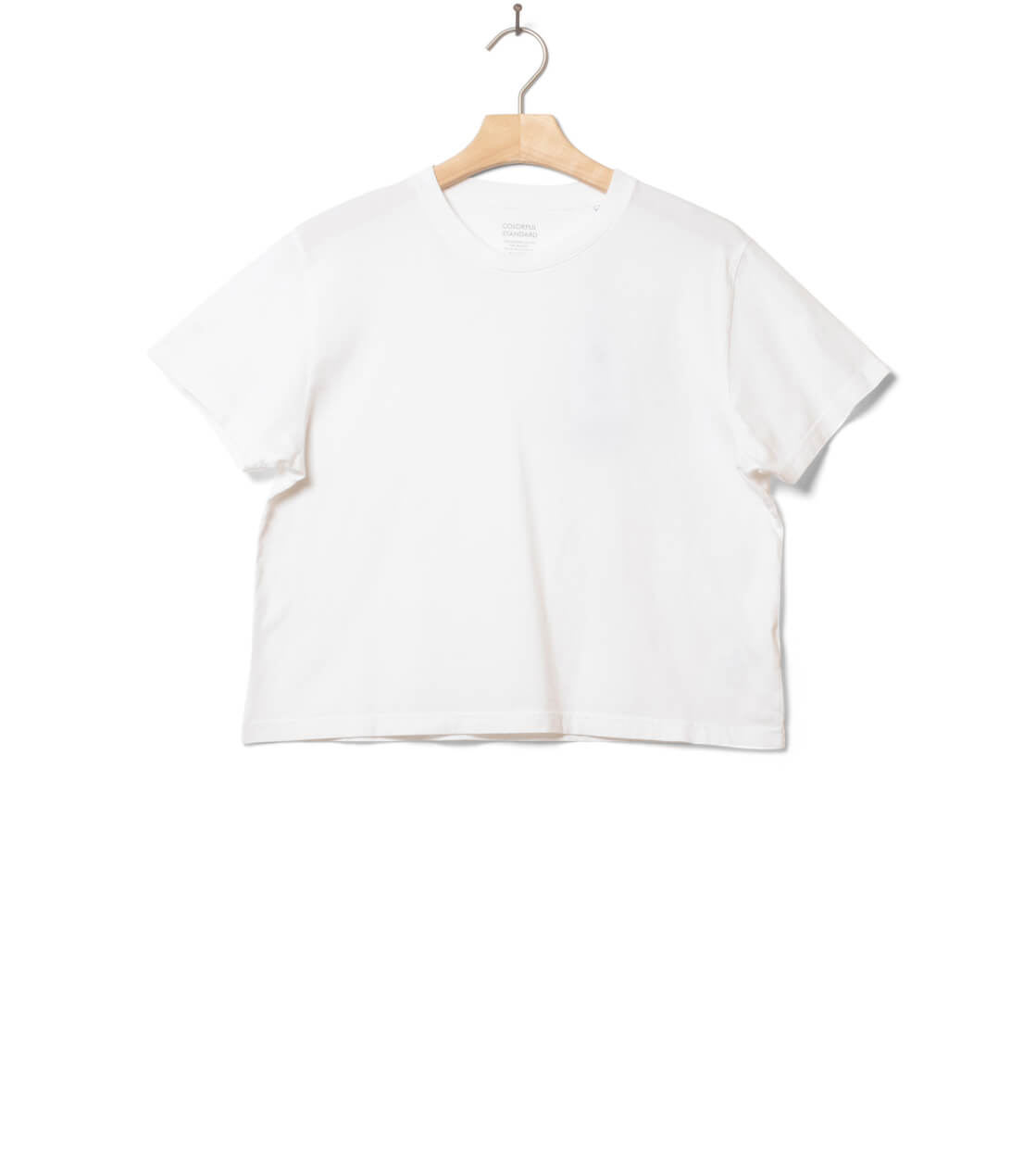 Colorful Standard W T-Shirt Boxy Crop CS2057 white optical