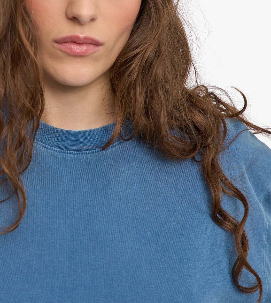 Colorful Standard W T-Shirt Oversized CS 2056 blue faded indigo