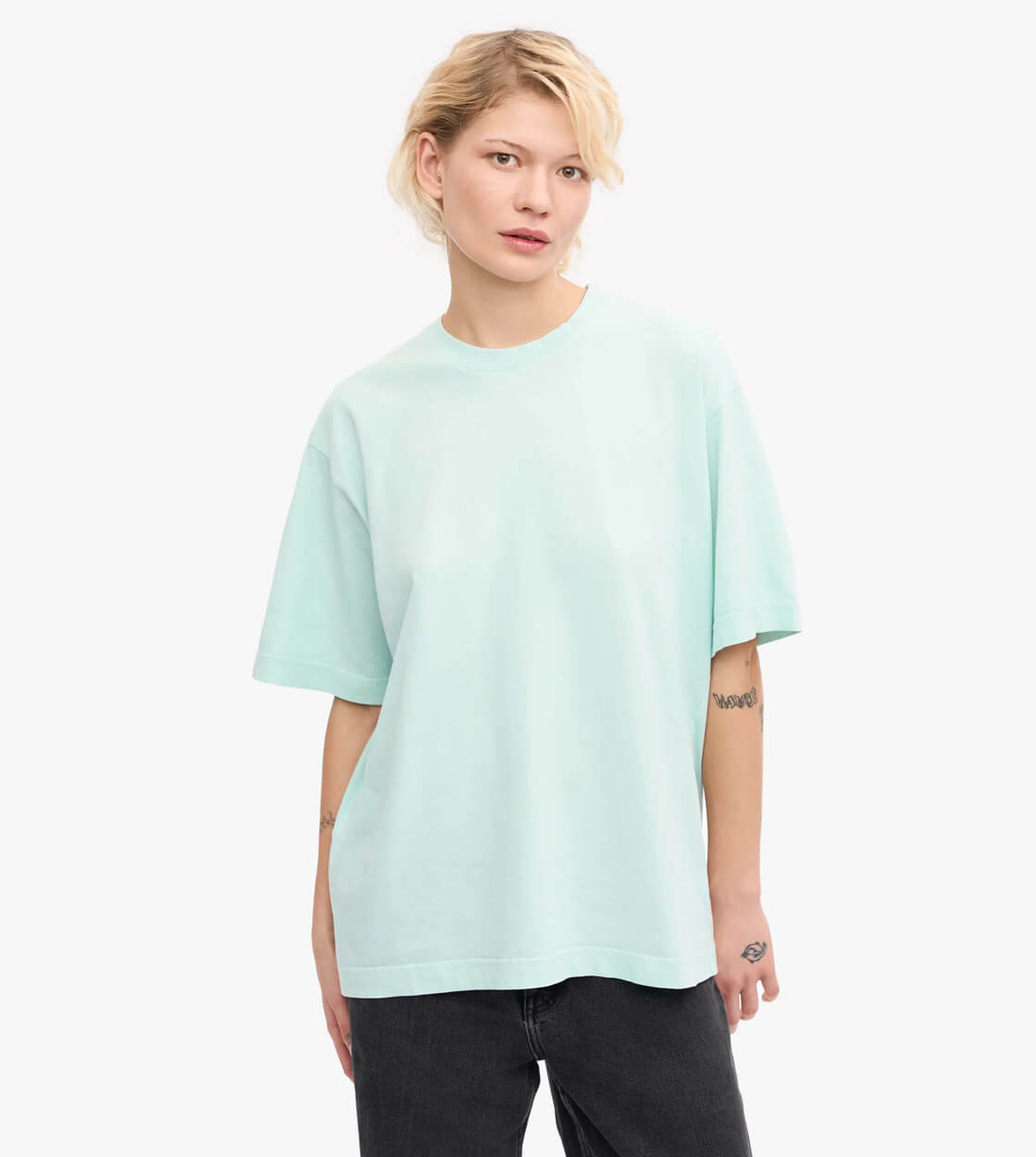 Colorful Standard W T-Shirt Oversized CS 2056 green light aqua