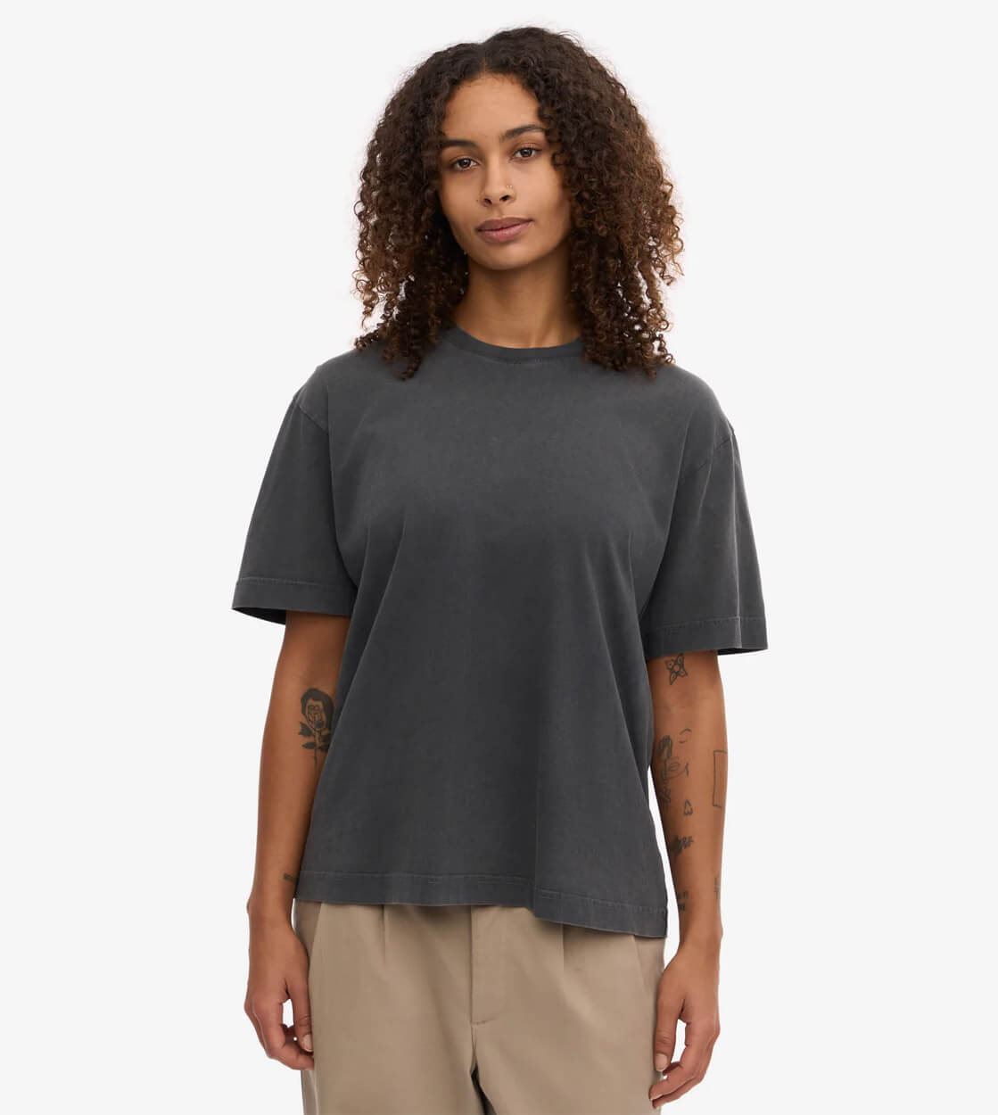 Colorful Standard W T-Shirt Oversized CS 2056 grey faded black