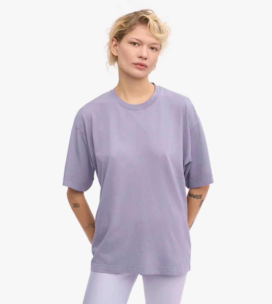 Colorful Standard W T-Shirt Oversized CS 2056 purple jade
