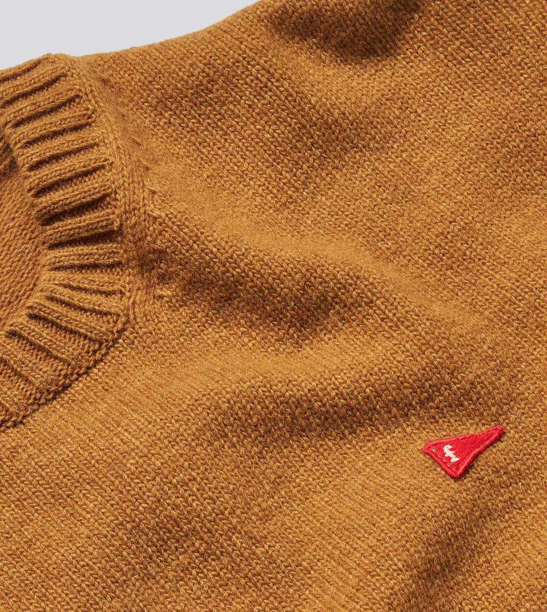 Foret Knit Flag Lambswool brown rust
