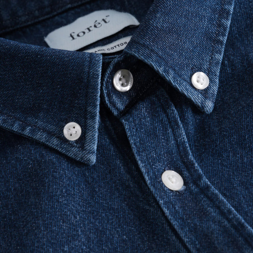 Foret Shirt Fennel Denim blue denim