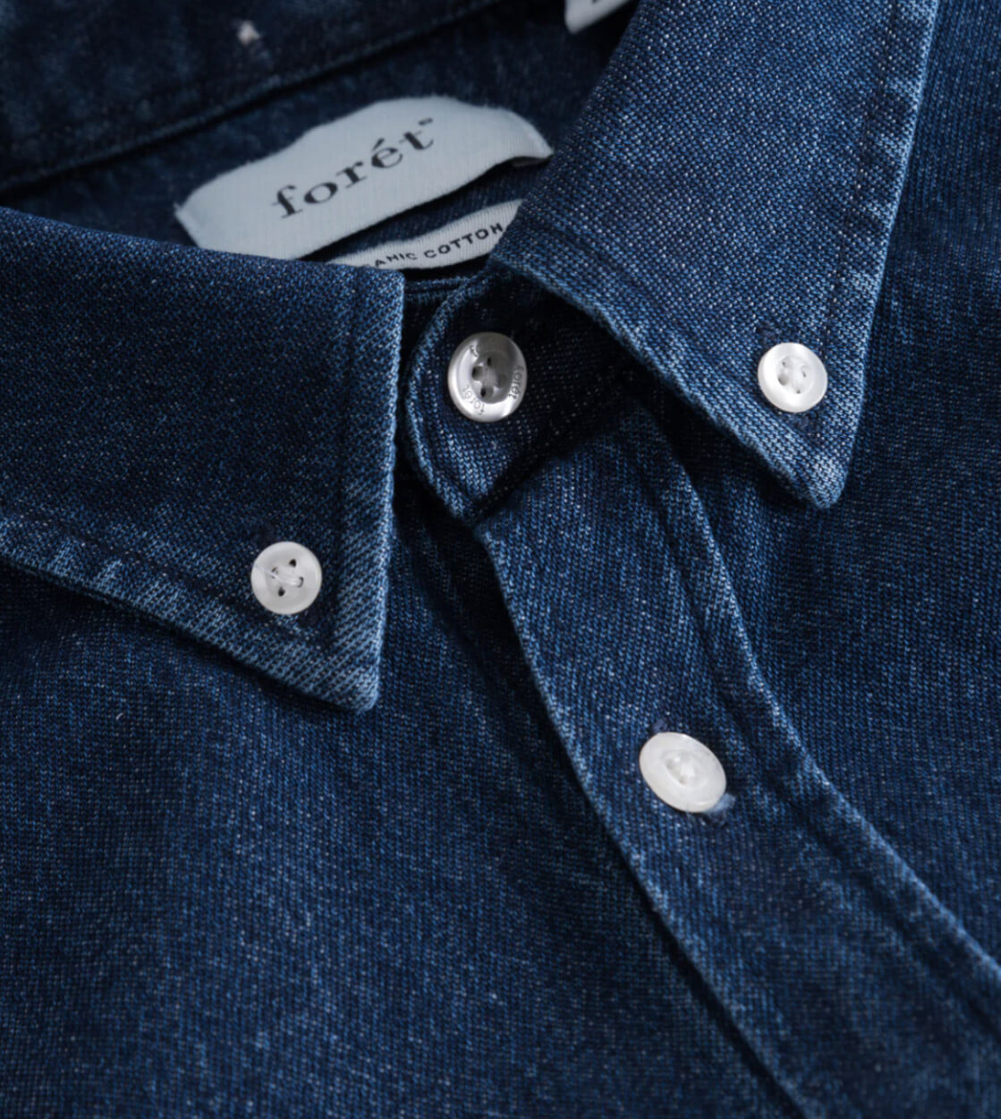 Foret Shirt Fennel Denim blue denim