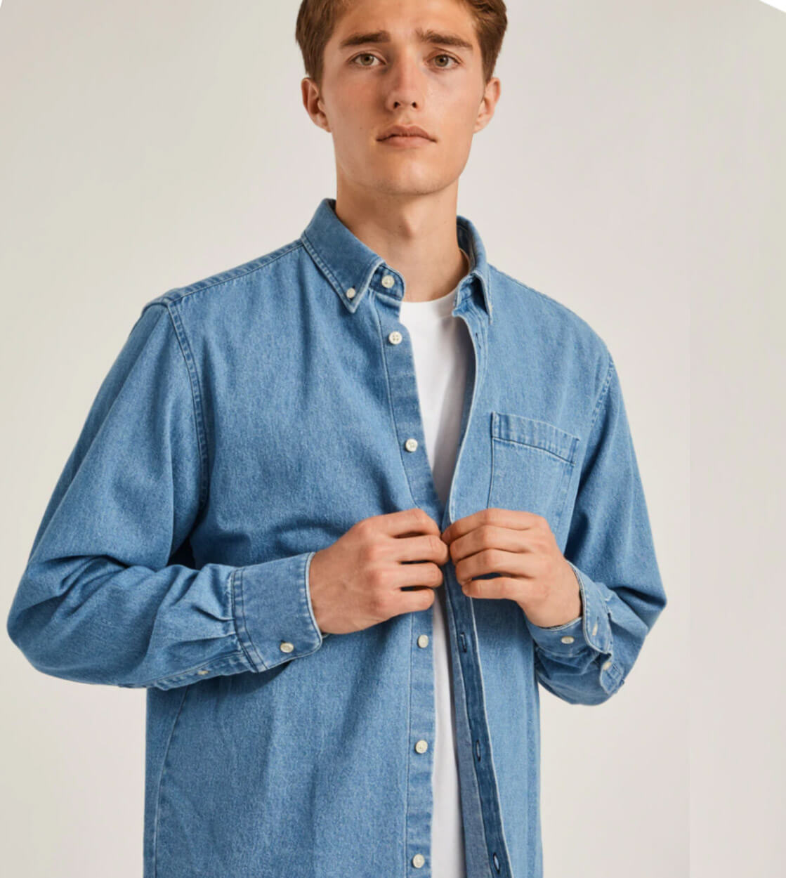 Foret Shirt Fennel Denim blue light